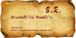 Bruchács Román névjegykártya